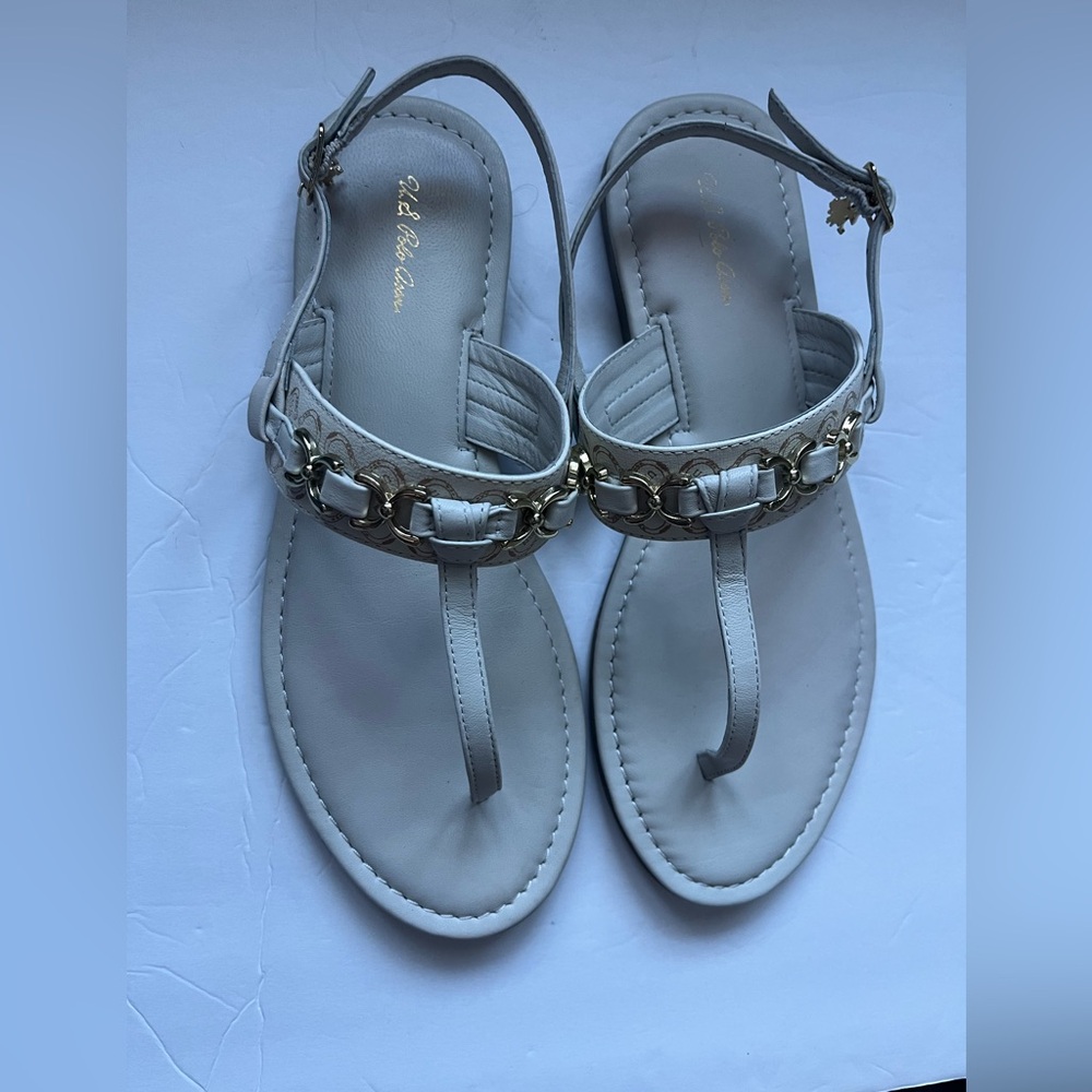 U.S Polo Assn T-Bar Sandals, Like New, Worn Once.